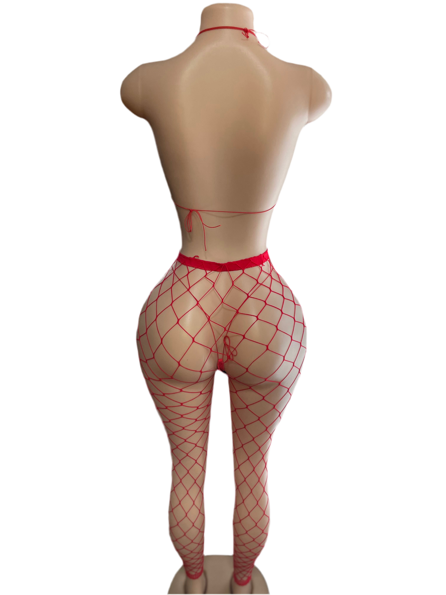 Red Fishnet Legs