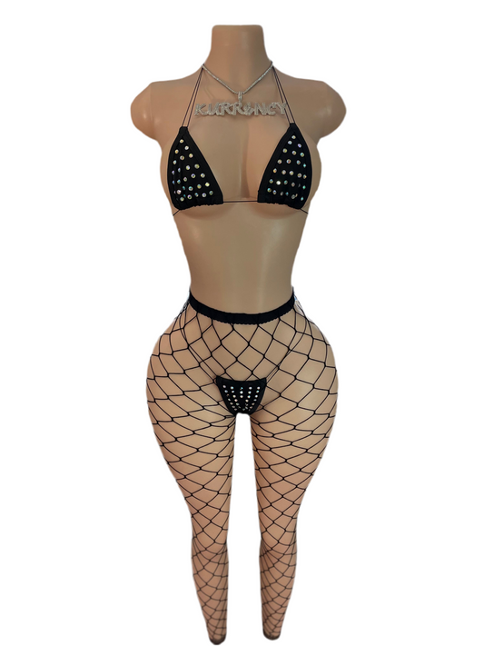 Black Fishnet 3pc