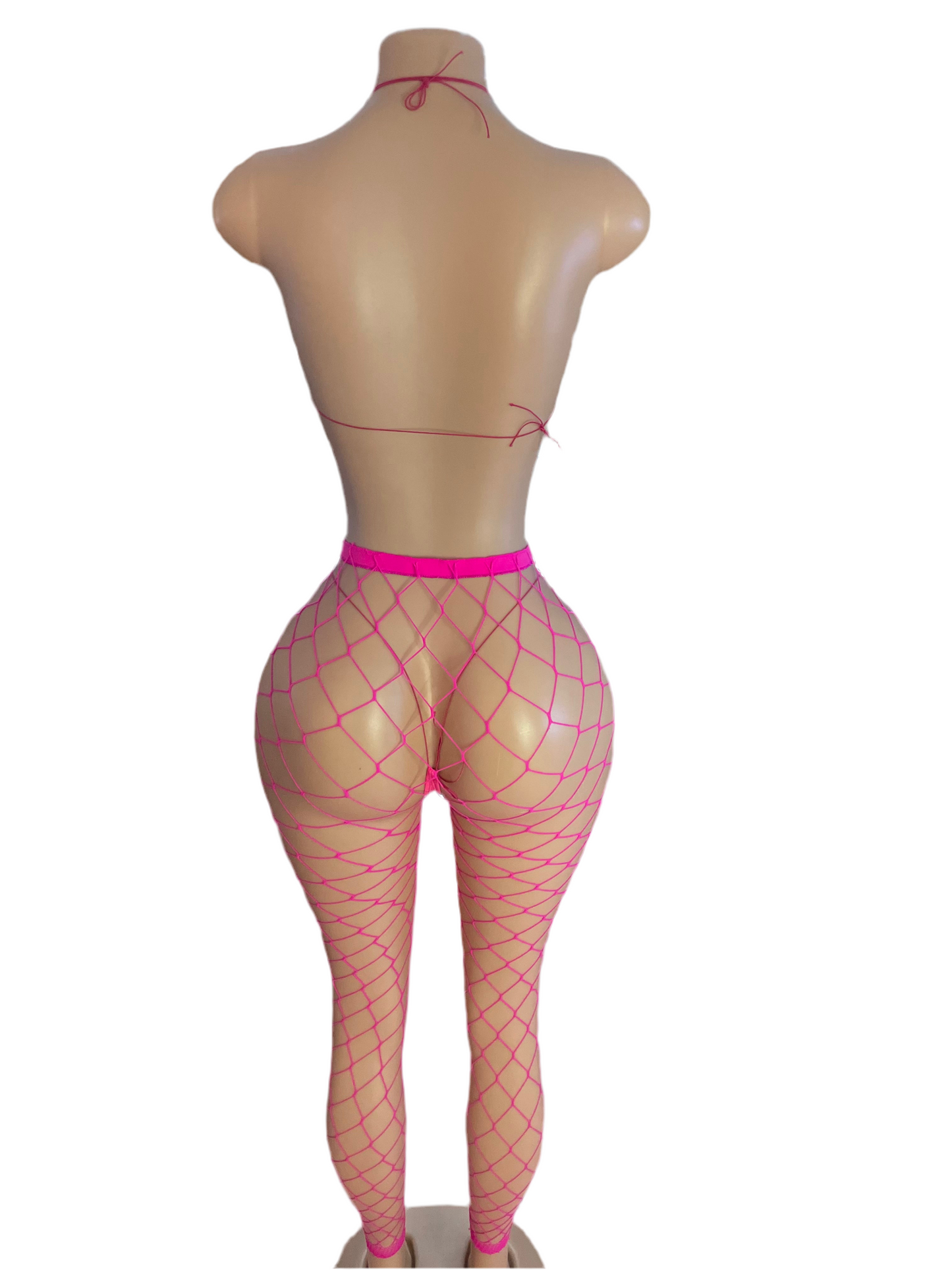 Hot Pink Fishnet Legs