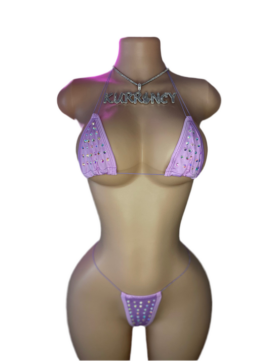 Rhinestone Lavender 2pc
